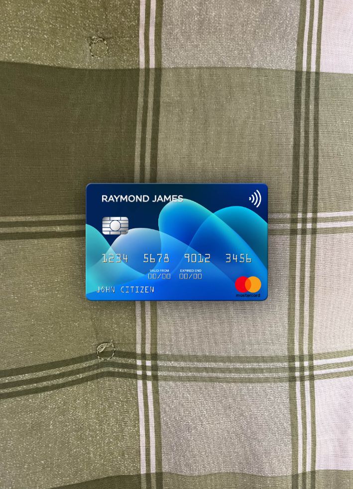 Download USA Raymond James Financial Bank mastercard photolook front Photoshop template